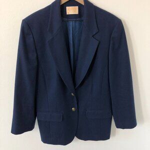 Pendleton Virgin Wool Suit Jacket Men 14 Blue Long Sleeve Business